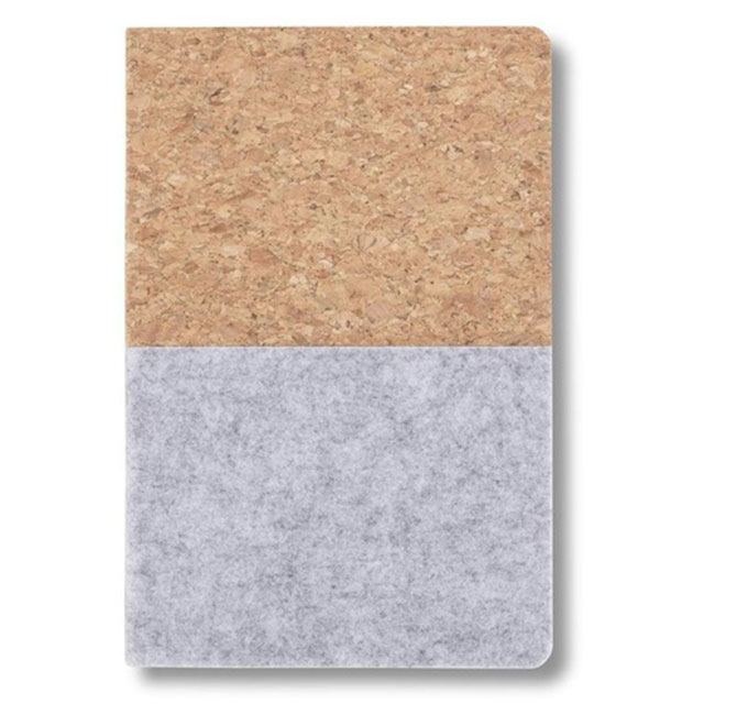 TROSA - eco-neutral Recycled Felt & Cork Soft Cover Notebook