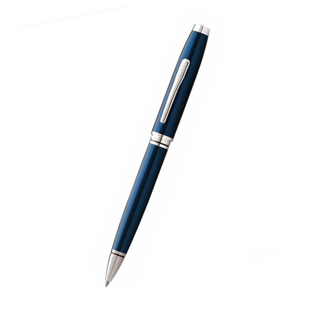 Cross Coventry Blue Lacquer with Polished Chrome Appointments Ballpoint Pen