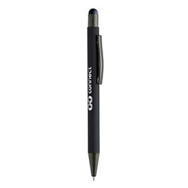 Vojens - Giftology Metal Soft-touch Ballpen With Stylus - Black
