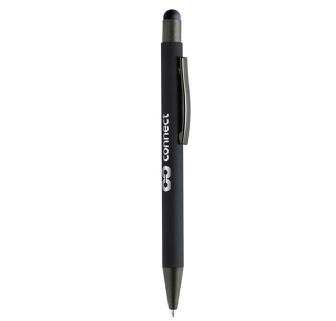 VOJENS - Giftology Metal Soft-touch Ballpen with Stylus - Black