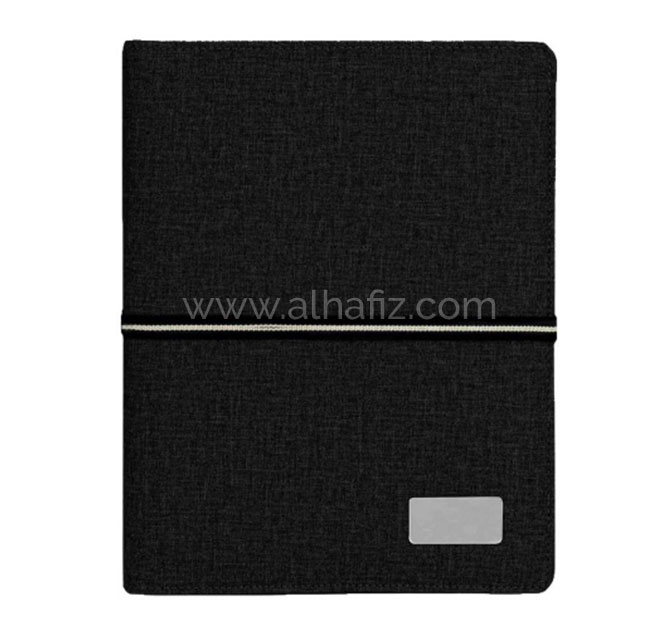 AIGIO - Giftology A5 Notebook Organiser With 10000mAh Powerbank - Black