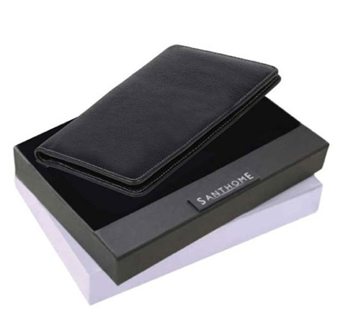 SANTHOME Genuine Leather Suit Coat Wallet With RFID Protection