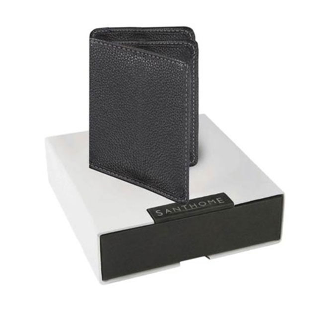 TEPIC - SANTHOME Card Case In Genuine Leather (Anti-microbial)