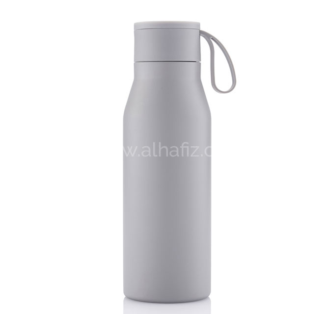 R-NEBRA - CHANGE Collection Recycled Stainless Steel Vacuum Bottle with Loop - Grey