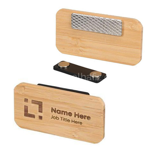 CESA - FSC-certified Sustainable Bamboo Name Badge with Magnet