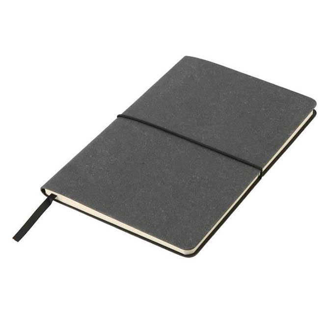 KOTEL - eco-neutral A5 Recycled Leather Soft Cover Notebook - Black