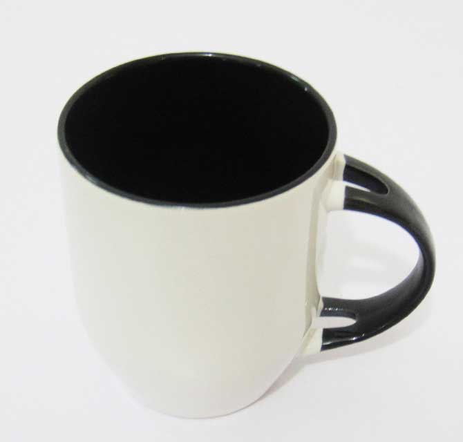 White Cup - Black Inner and Handle
