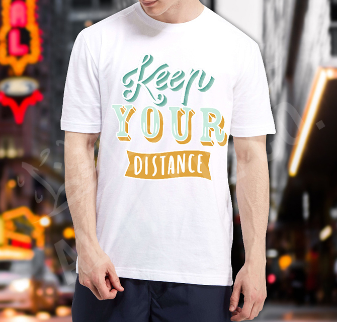 Keep Your Distance White T Shirt