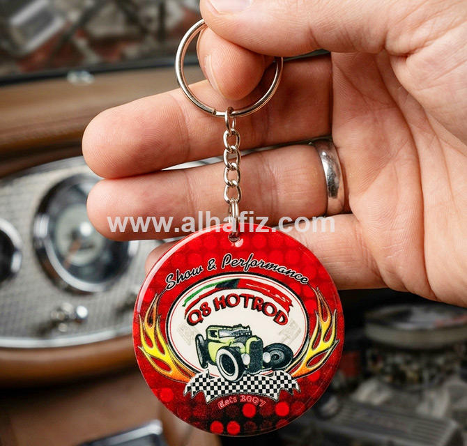 Custom Motorcycle Logo Round Keychain
