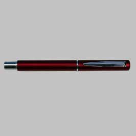 قلم بلاستيك مع غطـاء  ـ أحمر