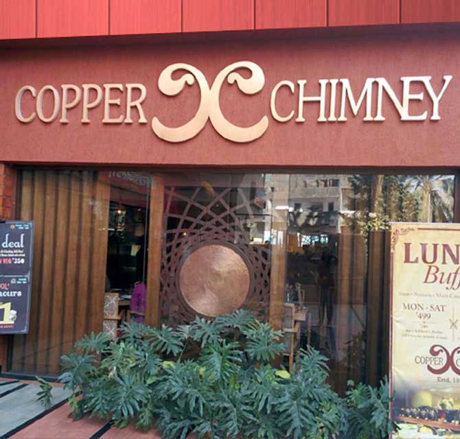 Copper Logo & Letters Back lit sign Board