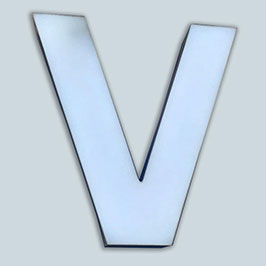 Rim Less Flat Cut Illuminated Acrylic Channel Sign Letter with Powder Coated Aluminum Side Returns