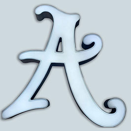 Rimless Flat Cut illuminated Acrylic Channel Sign Letter with Aluminum Side Returns