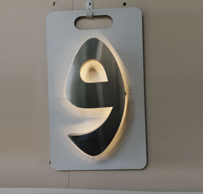 Stainless Steel back lit signage