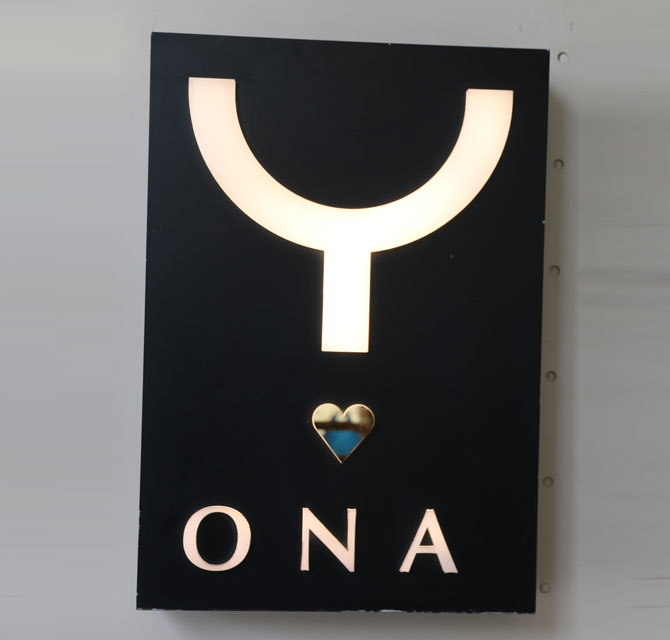 led push Through letter signage