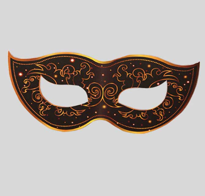 Printed & Die-Cut Paper Mask - Fancy