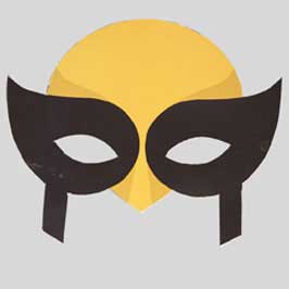 Printed & Die-Cut Paper Mask - Wolverine 