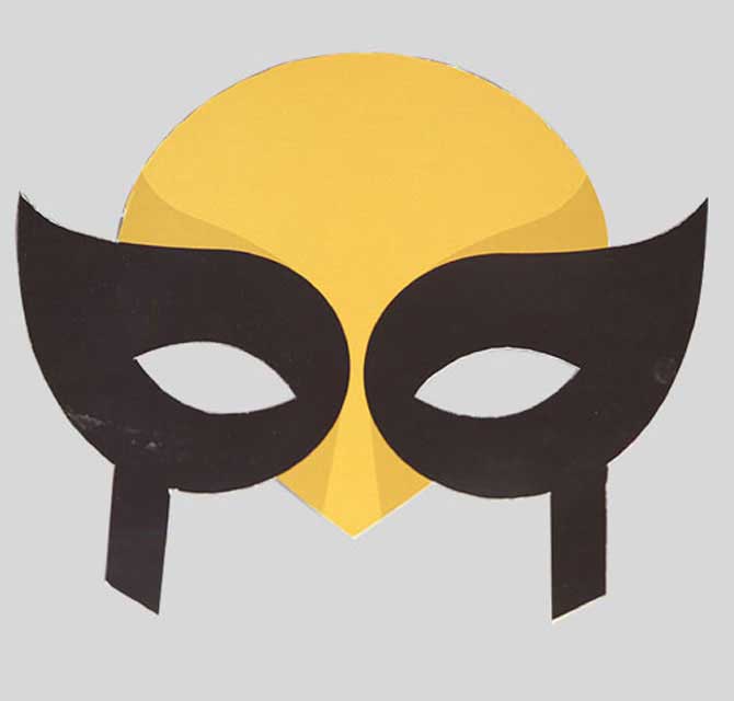 Printed & Die-Cut Paper Mask - Wolverine 