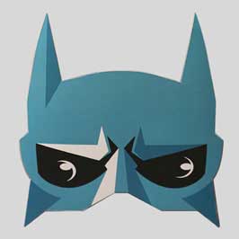 Printed & Die-Cut Paper Mask - Batman