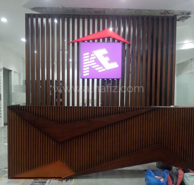 3D reception signage