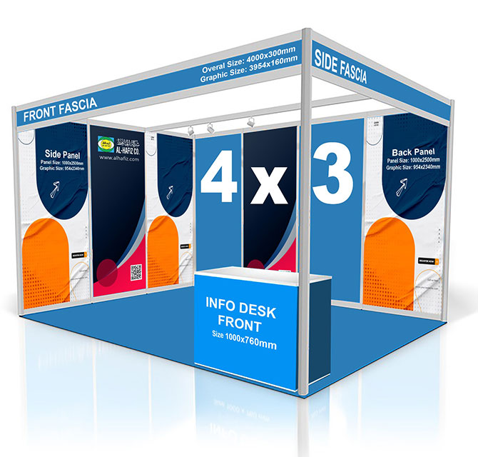 4x3 Shell Scheme Event Booth 