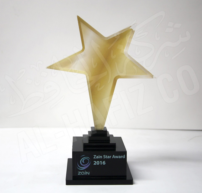 Star Shape Acrylic Trophy Award