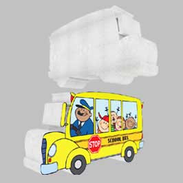Styrofoam Standee with Sticker - School Bus