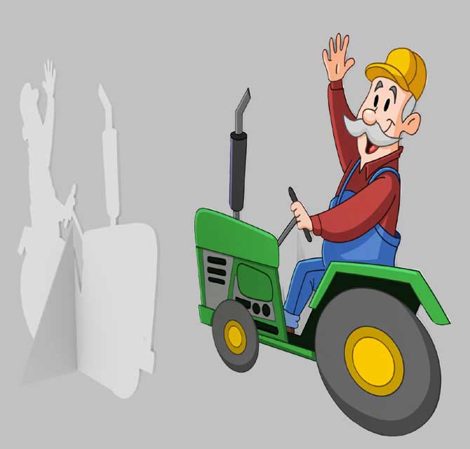  Styrofoam Standee with Sticker - Tractor