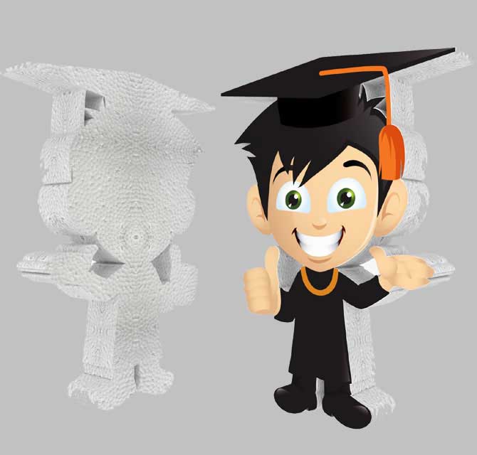  Styrofoam Standee with Sticker - Graduation (Boy)
