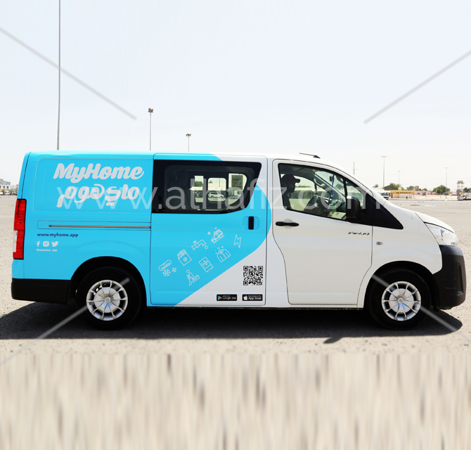 Wrap decals for delivery van