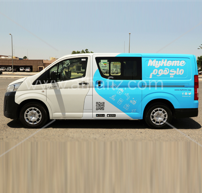 Wrap decals for delivery van