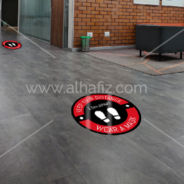 Social Distance Round Floor Stickers Social Distance Round Floor Stickers