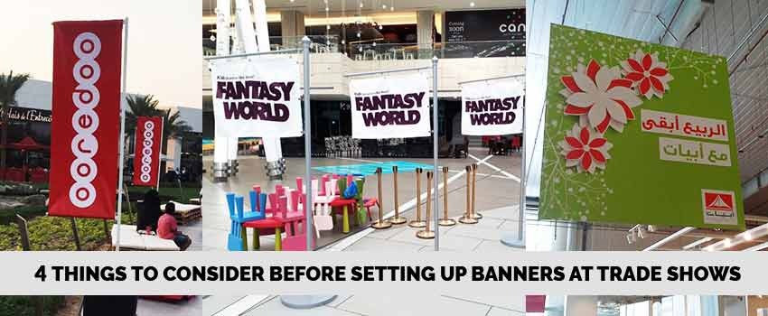Setting Up Banners at Trade Shows