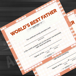 Father’s Day Certificate