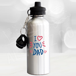 I Love Dad Custom Water Bottle