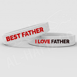 I Love Dad Custom Wristbands 