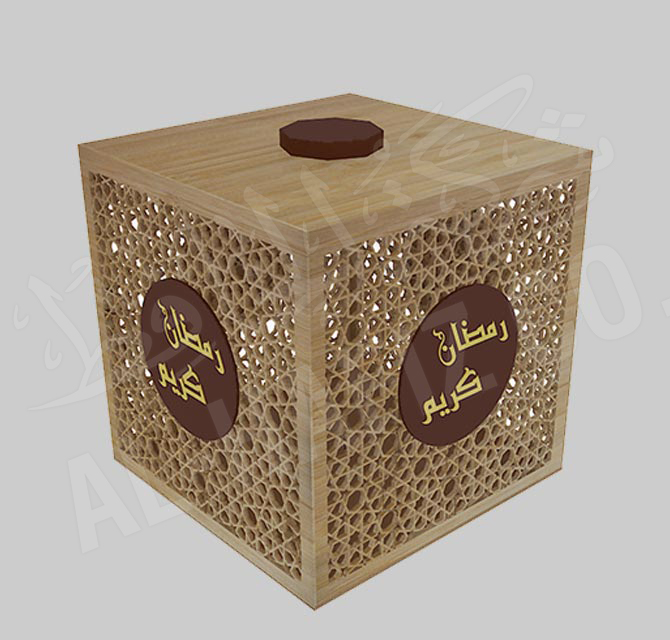 النحت بالليزر على صندوق خشبي مخصص 