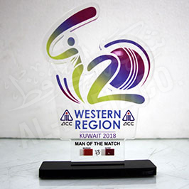 UV Printed Transparen Acrylic Sport Shield with Acrylic Base UV Printed Transparen Acrylic Sport Shield with Acrylic Base