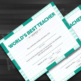 Teacher Day Certificate 