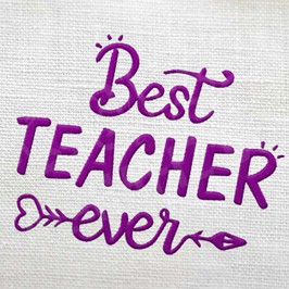 Teachers Day Embroidery Printing 