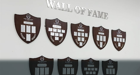 Wooden wall of fame Display 