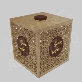 النحت بالليزر على صندوق خشبي مخصص