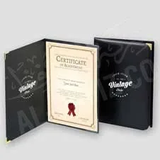 Leather Certificate Holder - Black (Vertical) Leather Certificate Holder - Black (Vertical)