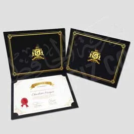 Premium Black Paper Certificate Holder With Golden Print Premium Black Paper Certificate Holder With Golden Print