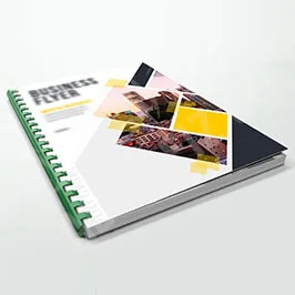 Spiral Bound Booklet with Green Plastic Coil Spiral Bound Booklet with Green Plastic Coil