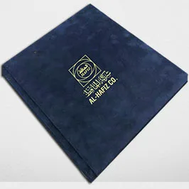 Navy Velvet Box File with Gold Foil Logo Navy Velvet Box File with Gold Foil Logo