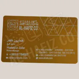 Laser Engraved Visiting Card - Golden