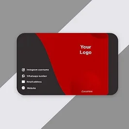 Stylish red theme business card template 