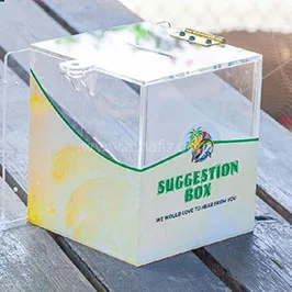 Acrylic Suggestion Box with Printed Panel