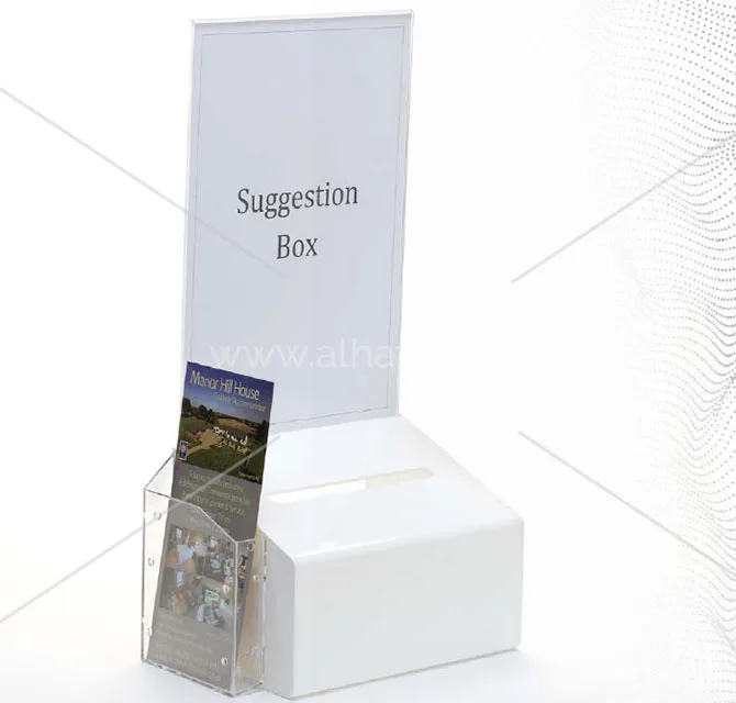 Suggestion Box with Brochure Holder